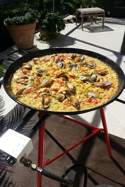 paella, spanish paella, fire, spain, food, rice, spanish food, seafood, pepper, saffron, party, nutrition, conine spanish, came, crayfish, burned firewood, delicious, lena, stew, mediterranean, tomatoes, shrimp, vegetables, spanish conina, calls, ingredients, spanish cuisine, kitchen, grain, dénia, clams